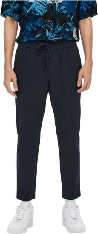 Only & Sons Linus Crop Lin broek Blauw Heren