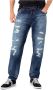 Only & Sons Blauwe Katoenen Jeans met Rits en Knoopsluiting Blue Heren - Thumbnail 1