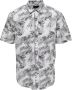 ONLY & SONS regular fit overhemd ONSBES met all over print bright white - Thumbnail 2