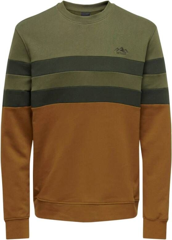 Only & Sons Monks Robe Crewneck Sweater | Freewear Bruin Brown Heren