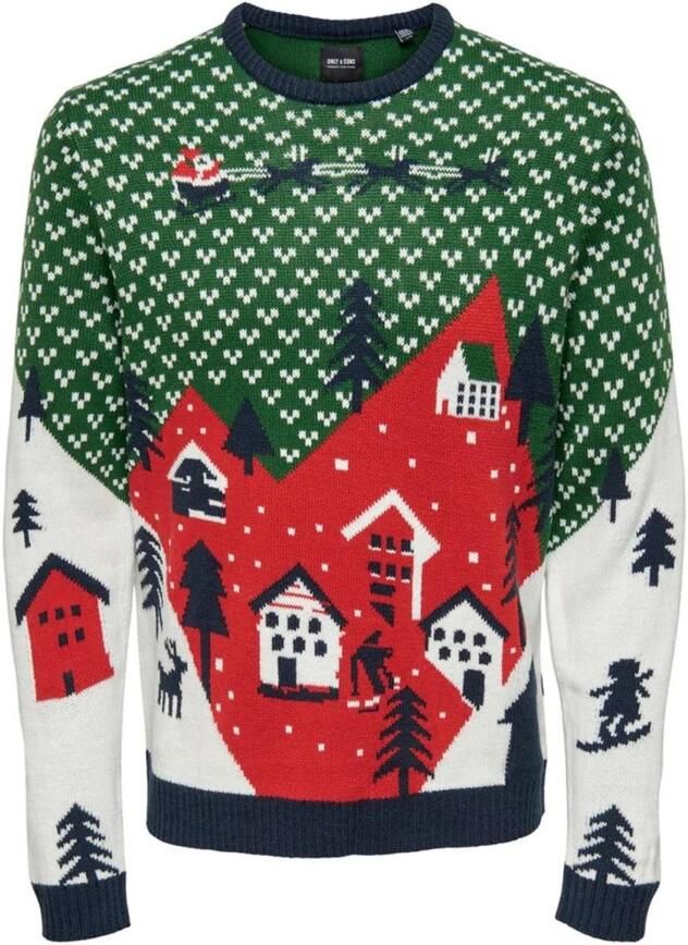 Only & Sons Trui Only & Sons ONSXMAS REG LANDSCAPE CREW KNIT 22023349 - Foto 3