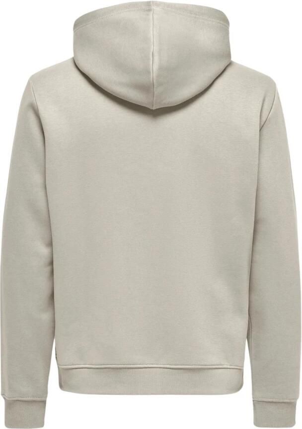 Only & Sons Casual Hoodie Sweatshirt Gray Heren - Foto 3