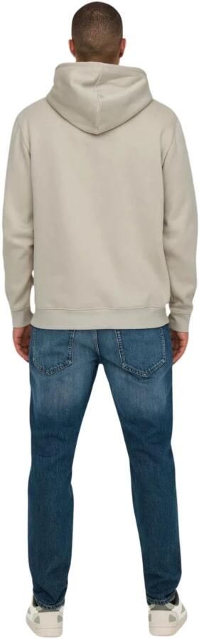 Only & Sons Casual Hoodie Sweatshirt Gray Heren - Foto 5