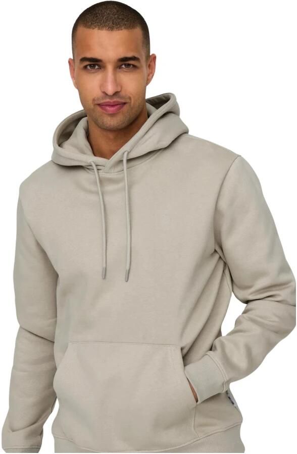 Only & Sons Casual Hoodie Sweatshirt Gray Heren - Foto 2