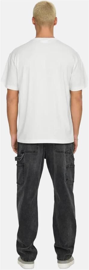 Only & Sons Casual Katoenen T-shirt in Diverse Kleuren White Heren - Foto 2