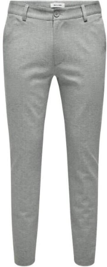 Only & Sons Slim fit stoffen broek met riemlussen model 'MARK'