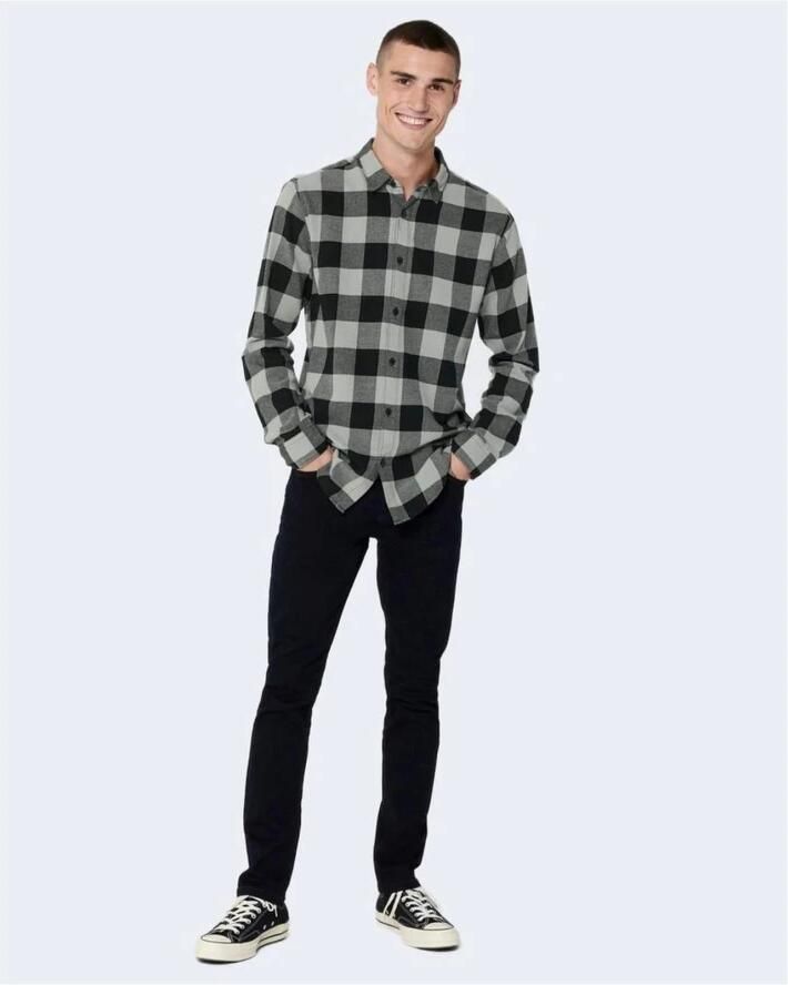 Only & Sons Katoenen Lange Mouwen Shirt Herfst Winter Collectie Multicolor Heren