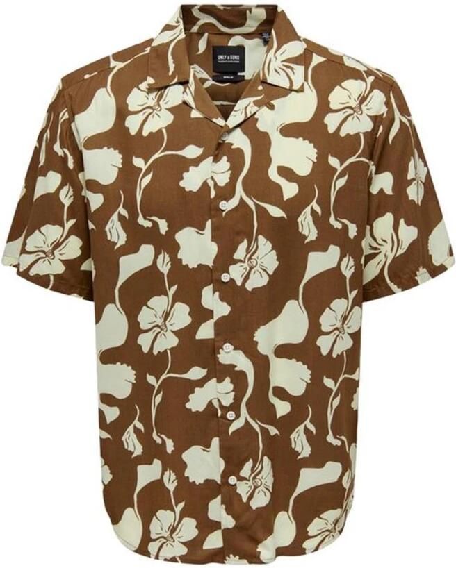 Only & Sons Regular fit vrijetijdsoverhemd van viscose met all-over motief - Foto 3