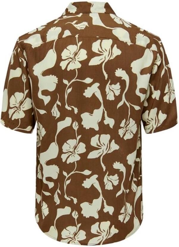 Only & Sons Regular fit vrijetijdsoverhemd van viscose met all-over motief - Foto 2