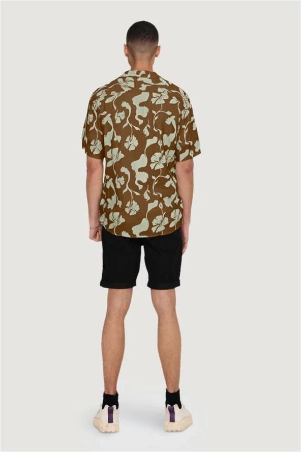 Only & Sons Regular fit vrijetijdsoverhemd van viscose met all-over motief