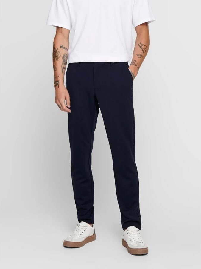 Only & Sons Marineblauwe Stretch Chinos Donkerblauw Blue Heren - Foto 5
