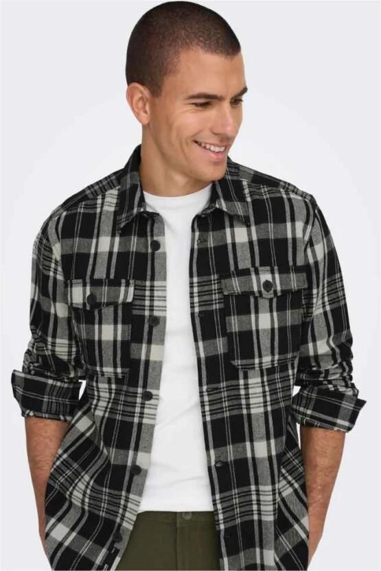 ONLY & SONS Overhemd met lange mouwen OS ONSMILO OVR CTN CHECK LS - Foto 5