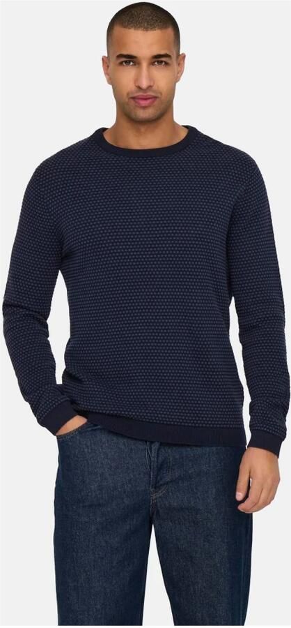 ONLY & SONS Trui met ronde hals ONSTAPA REG 12 STRUC LS CREW KNIT NOOS - Foto 2