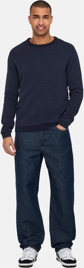 ONLY & SONS Trui met ronde hals ONSTAPA REG 12 STRUC LS CREW KNIT NOOS - Foto 3