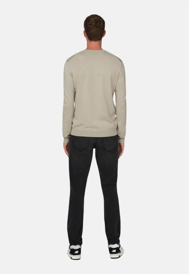 Only & Sons Regular fit gebreide pullover van viscosemix model 'WYLER'