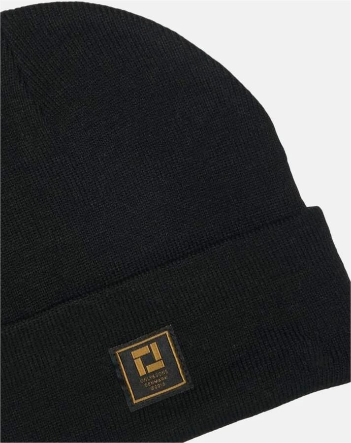 ONLY & SONS Beanie ONSISAAC FLAT KNIT LOGO BEANIE NOOS