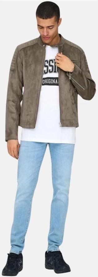 ONLY & SONS Imitatieleren jack ONSGUS FAUX SUEDE RACER JACKET OTW NOOS - Foto 10