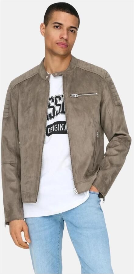 ONLY & SONS Imitatieleren jack ONSGUS FAUX SUEDE RACER JACKET OTW NOOS - Foto 8