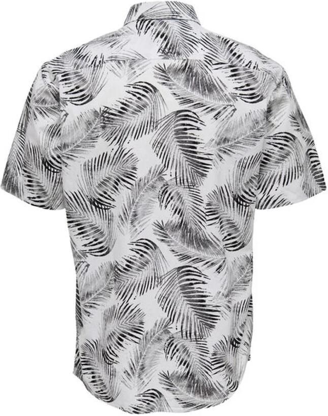 ONLY & SONS regular fit overhemd ONSBES met all over print bright white - Foto 3