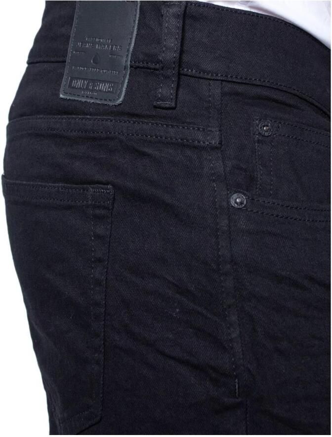 Only & Sons Heren Zwarte Jeans met Ritssluiting en Knoopsluiting Black Heren - Foto 4
