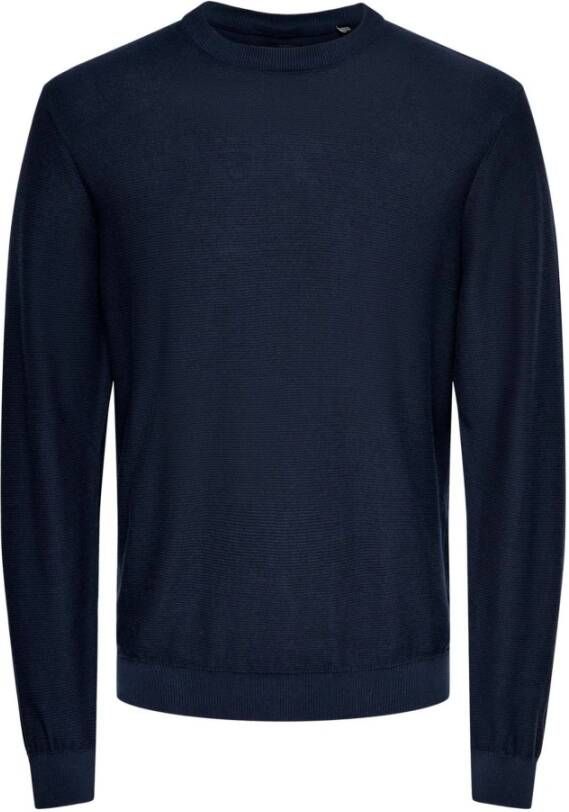 Only & Sons Only Sons Men& Knitwear Blauw Heren