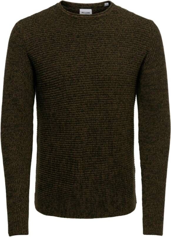 Only & Sons Only Sons Men& Knitwear Bruin Heren