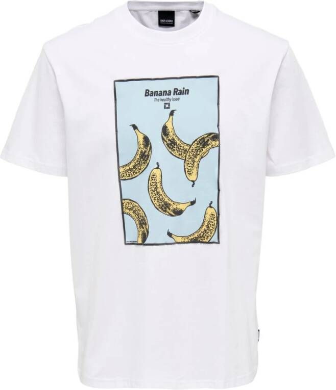 Only & Sons OYenSONS Onsparker REG Fruit SS TEE Bright White | Freewear Wit Heren