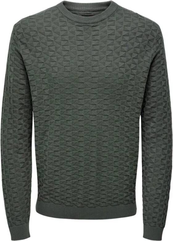 Only & Sons Regular fit gebreide pullover met structuurmotief model 'KALLE' - Foto 2