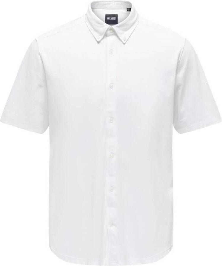 Only & Sons Short Sleeve Shirts White Heren