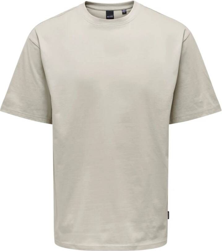 Only & Sons T-Shirts Beige Heren