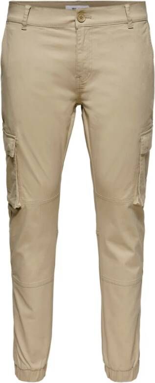 Only & Sons Trousers Beige Heren