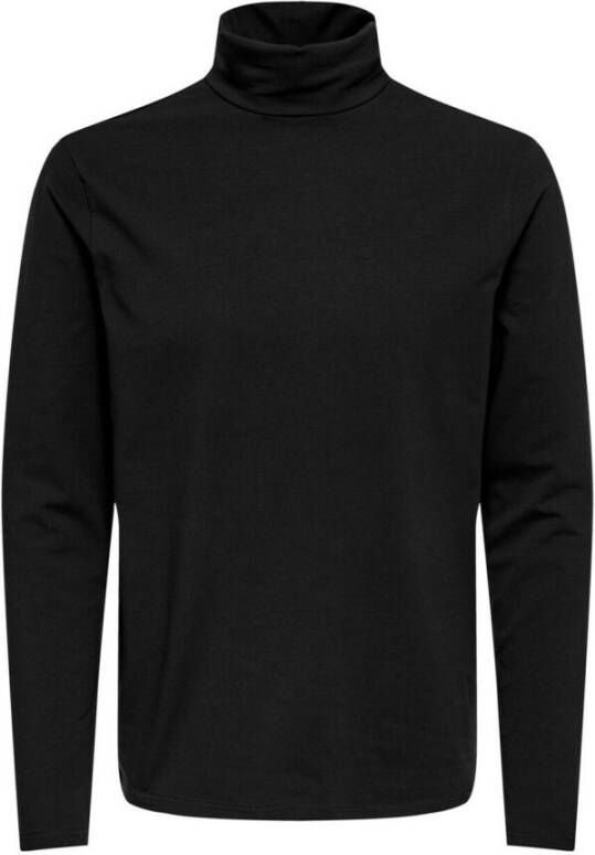 ONLY & SONS slim fit longsleeve ONSMICHAN zwart - Foto 3