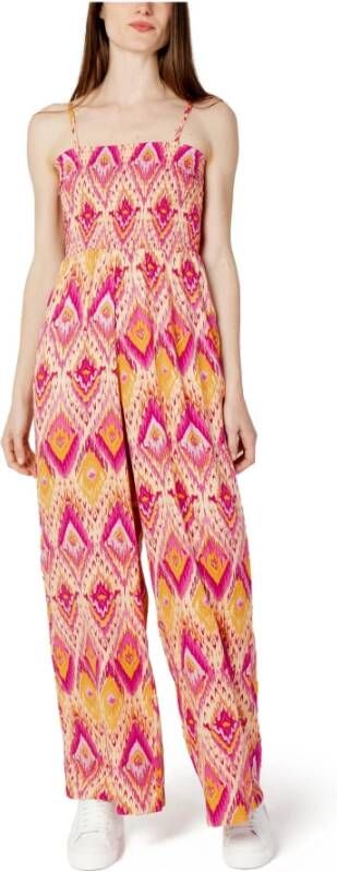 Only Fuchsia Print Jumpsuit voor Vrouwen Roze Dames