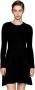 ONLY fijngebreide A-lijn jurk ONLALMA met plooien zwart - Thumbnail 3