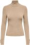 Only Irish Cream Cable Rollneck Sweater | Freewear Bruin Brown Dames - Thumbnail 2