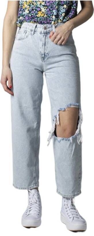Only Lichtblauwe Ripped Jeans Blue Dames