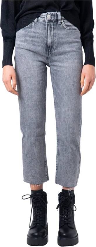 Only Straight fit high waist jeans met stretch model 'Emily'