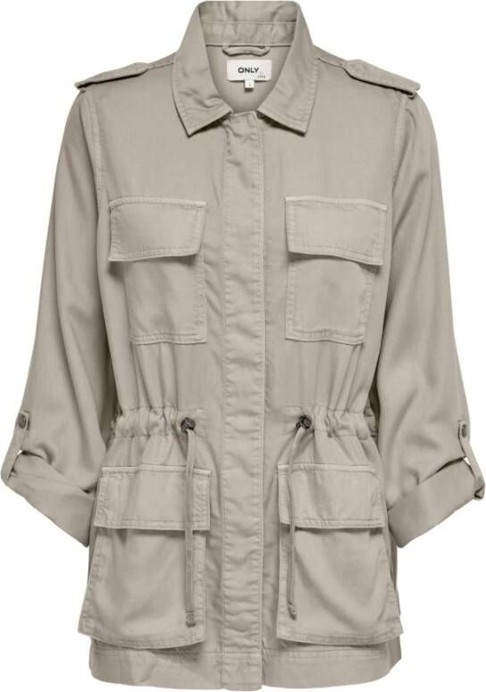 Only Kenia Life Utility Jacket Beige Dames