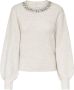 Only Polyester Gebreide Kleding Herfst Winter Collectie Pullover White Dames - Thumbnail 1