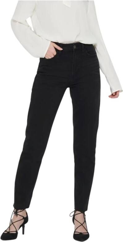 Only Leather Trousers Zwart Dames