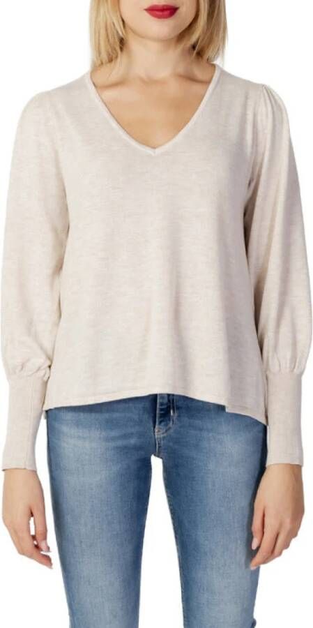 Only Long Sleeve Top Beige Dames