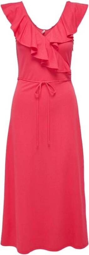 Only Bloemen Maxi Jurk voor de Zomer Pink Dames