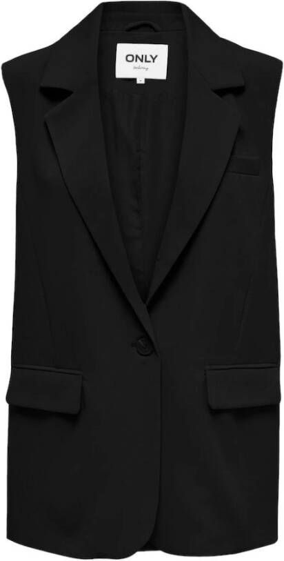 Only Olana-Berry S L OVS Vest TLR Black | Freewear Zwart Dames