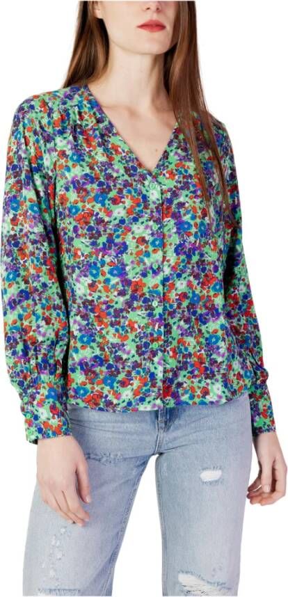 Only Onlabigail leven l s button shirt ptm 15283184 Meerkleurig Dames