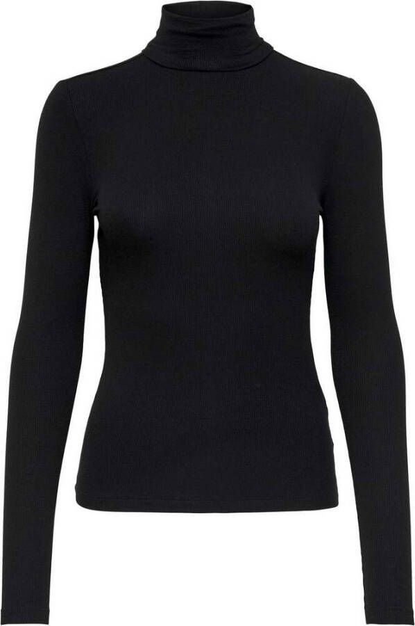 Only Onlsille roll neck top jrs noos black Zwart Dames - Foto 5