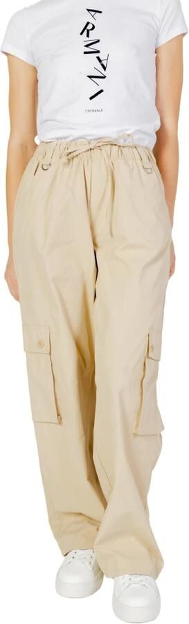Only Beige Cargo Broek met Koordsluiting Beige Dames - Foto 5