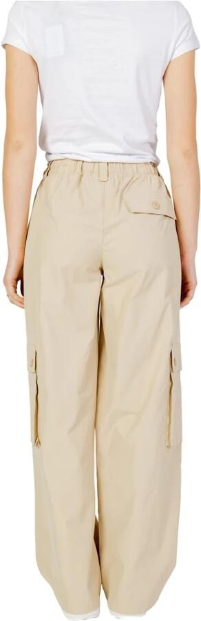 Only Beige Cargo Broek met Koordsluiting Beige Dames - Foto 4