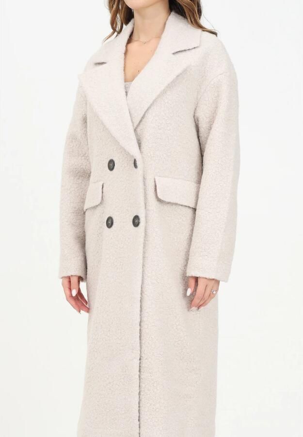 Only Materiaal met reverskraag in bouclé model 'VALERIA' - Foto 4