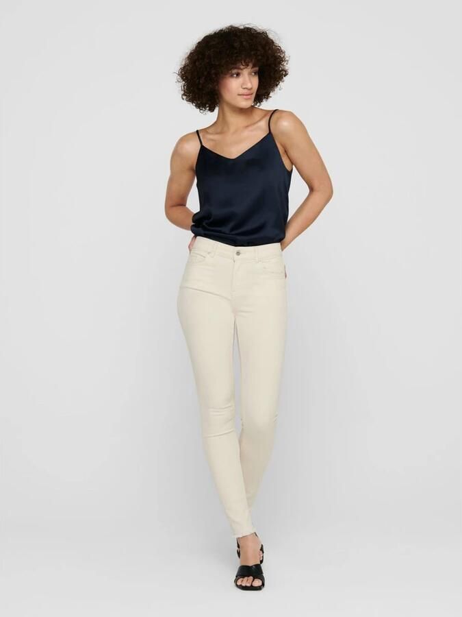 Only Skinny fit mid waist jeans met stretch model 'Blush' - Foto 4