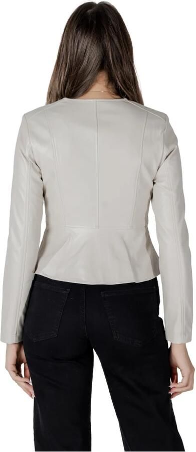 Only Beige Rits Blazer Lente Zomer Vrouwen Beige Dames